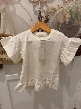 Jamie Kay Ivory Ruffle Sleeve Knit Top